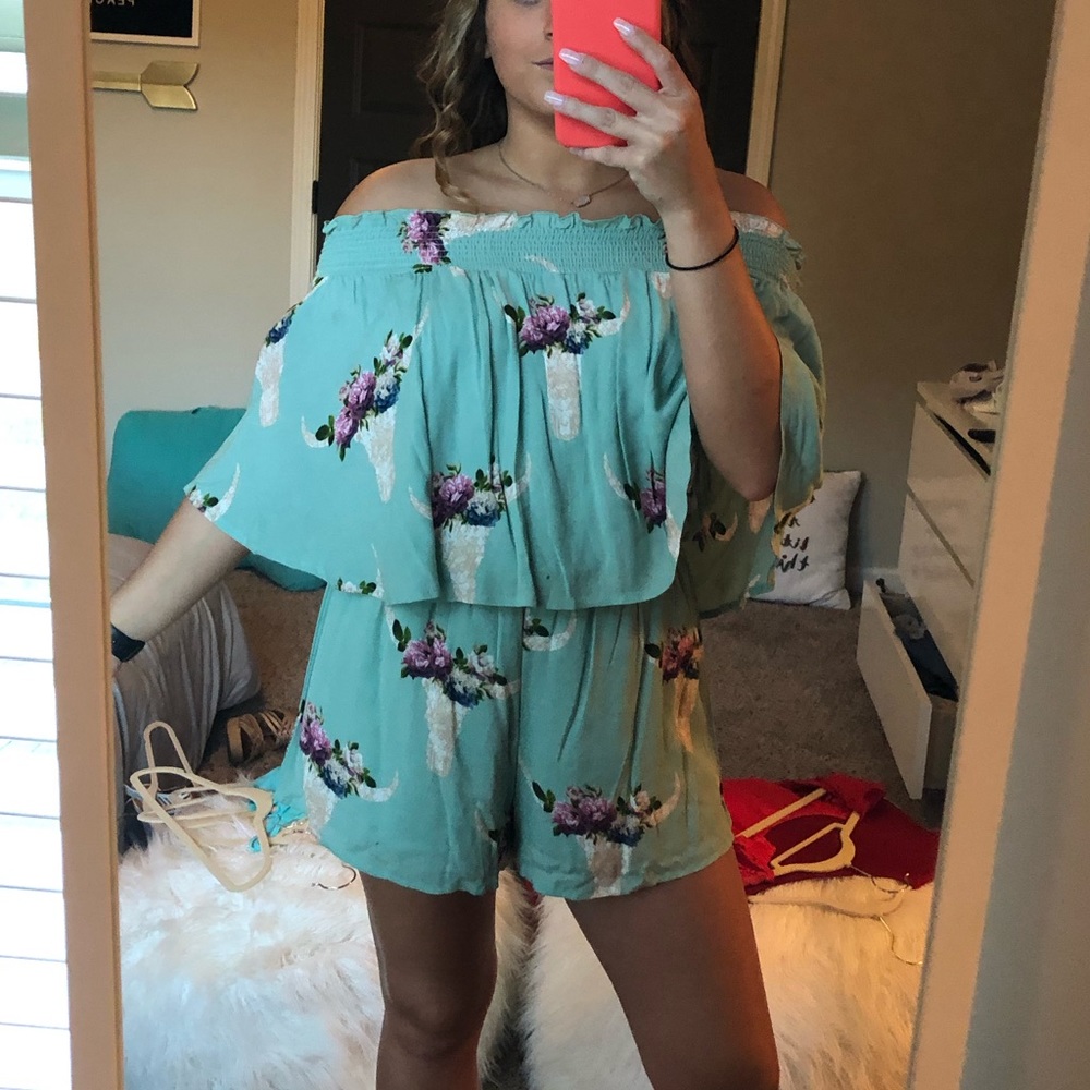 off the shoulder romper